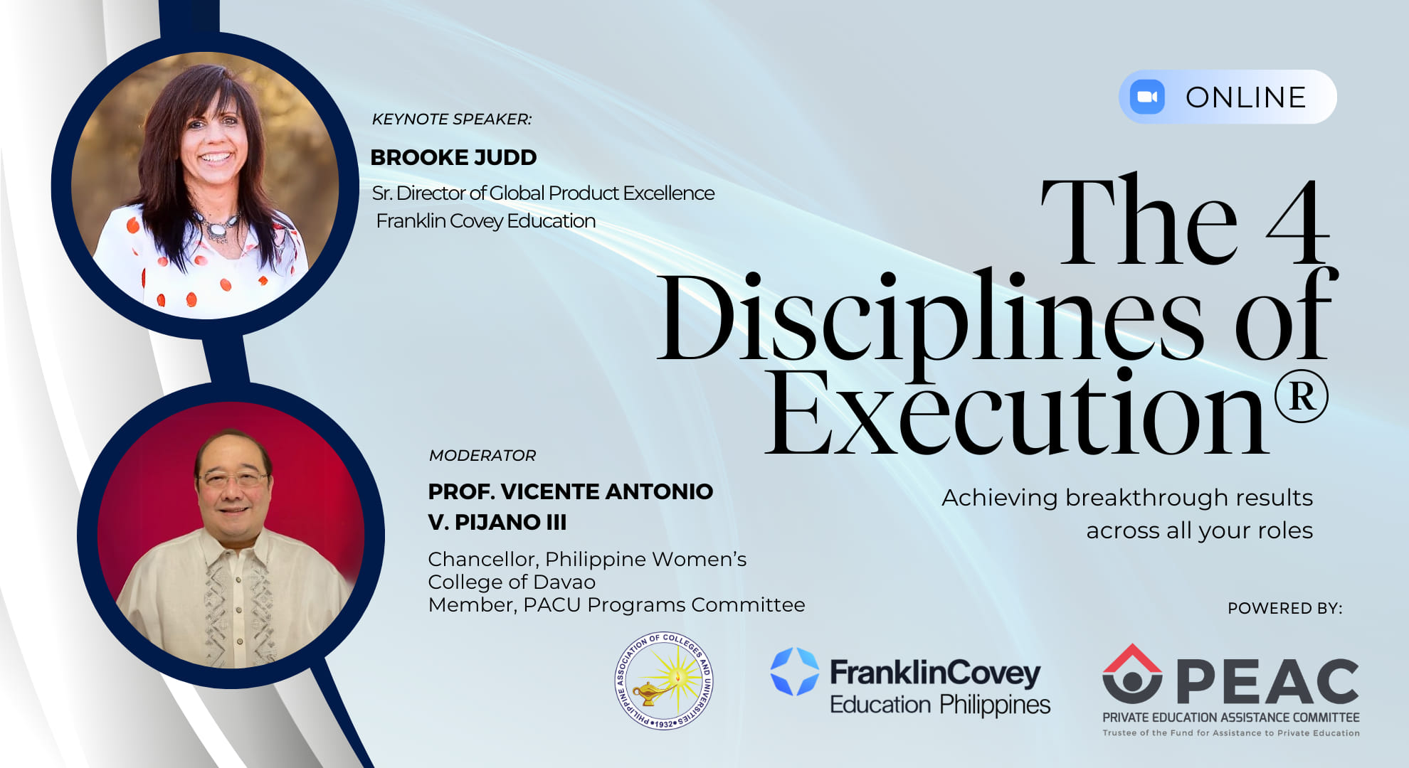 PACU-FRANKLINCOVEY WEBINAR ON THE 4 DISCIPLINES OF EXECUTION: ACHIEVING BREAKTHROUGH RESULTS ACROSS ALL YOUR ROLES